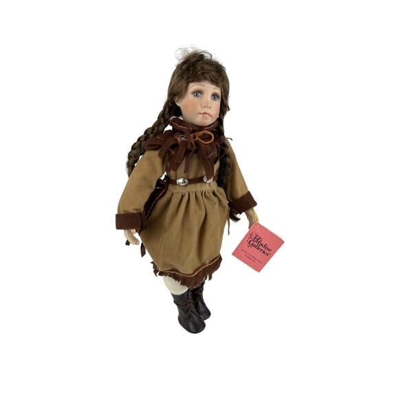 Paradise Galleries Western Girl Doll Braided Hair 16" Doll Blue Eyes Hang Tag - Picture 4 of 10